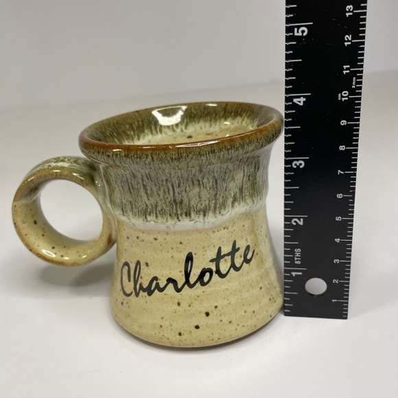 Vintage 1983 Clay in Mind Coffee Mug Studio Art Pottery Personalized Charlotte - Picture 6 of 8